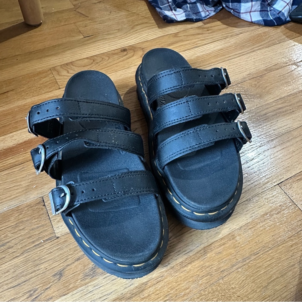 Dr Martens Blaire Black Platform Sandals